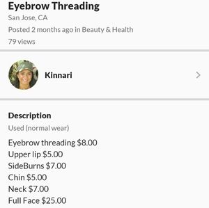 Eyebrow threading